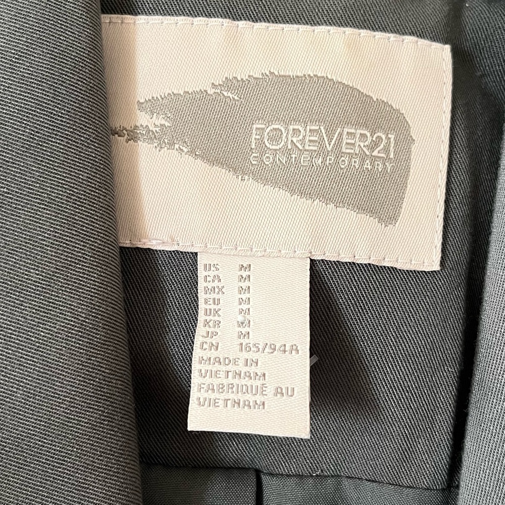 Forever 21 Contemporary Gray Dress Jacket Women’s Size Medium - Picture 2 of 16
